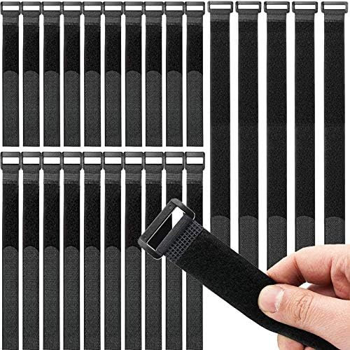 Honyear 25 Stück Kabelbinder, Wiederverwendbar, Nylon 15/20/30 cm Längen Schwarz Universell Kabelbinder für Kabelmanagement, Cable Organizer