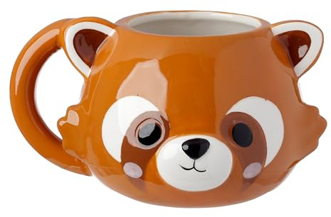 Puckator Adoramals Roter Panda Kopf geformte Tasse aus Dolomit-Keramik