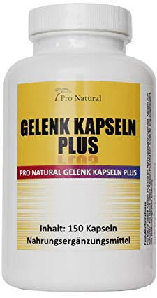 Gelenk Kapseln Plus 150 Kapseln mit Glucosaminsulfat 2KCL, Chondroitinsulfat, Methylsulfonylmethan (MSM), Ascorbinsäure, | Gelenkschmerzen | Arthrose | Gelenkskur |