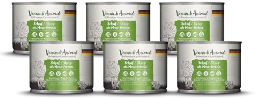 Venandi Animal – Premium Katzenfutter – Schaf als Monoprotein Nassfutter, getreidefrei und naturbelassen, 6er Pack (6 x 200g)
