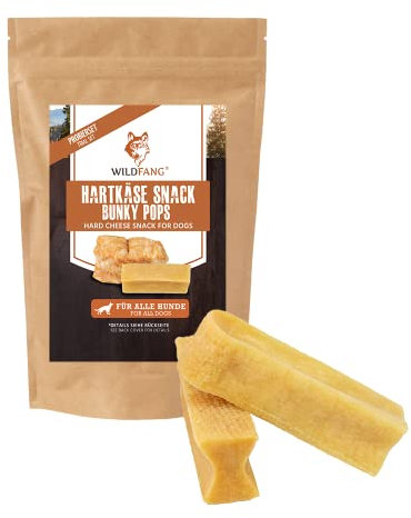 Wildfang® Yak-Kausnacks für Hunde, Probierpaket (ca. 42 g) – Himalaya Yak-Käse Hundekaustangen, Natürliche Hundeleckerlis, Welpen-Beißspielzeug, Harte Churpi-Dentalsticks für Hunde, 2er-Pack