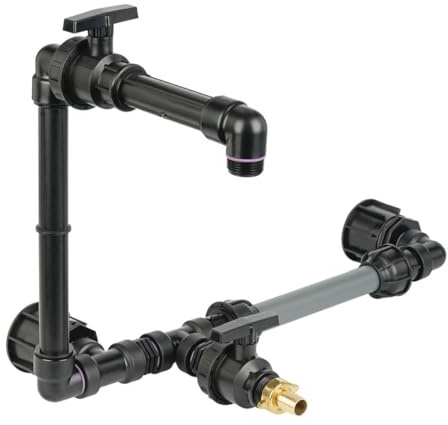 REKUBIK IBC Adapter S60x6-2 IBC nebeneinander Schwanenhals Tankverbindung Rohr Größe 32mm