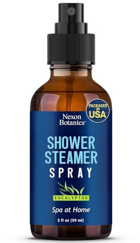 Eucalyptus Shower Steamer Spray 2 fl oz – Aromatherapy Shower Mist with Essential Oils – Eucalyptus Steam Spray for Sauna, Spa, Bathroom & Room – Nexon Botanics