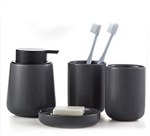 Dosificador Jabon Cerámica Cuarto de baño de cuatro piezas Cuarto de baño Cocina Fregadero Dispensador de jabón Desinfectante Mano Desinfectante Champú Ducha Gel Botella vacía dispensador champú