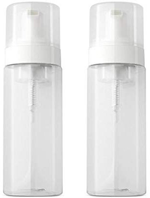 2 botellas de plástico vacías de 100 ml/3.4 onzas líquidas, dispensador de jabón espumoso, cosméticos, artículos de tocador para jabón de manos, champú y gel de ducha, etc