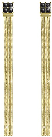 KristLand Retro 925 sterlingsilver örhängen tofs långa dinglande örhängen vitguld guldpläterade bröllop brud kvinna smycke zirkonia, Sterling silver, Kubisk zirkon