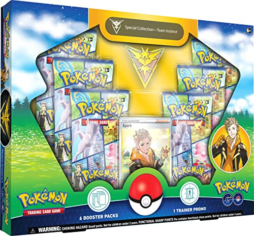 Pokémon TCG : Collection spéciale GO - Team Instinct (1 Carte en Aluminium, 1 Broche de Luxe et 6 boosters)