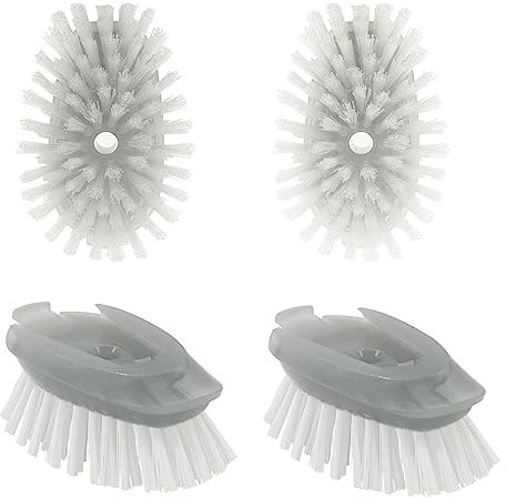Ersatzkopf für Seifenspender, Spülbürste, Ersatzkopf für OXO Stahlseifenspender, Spülbürste, 4 Stück