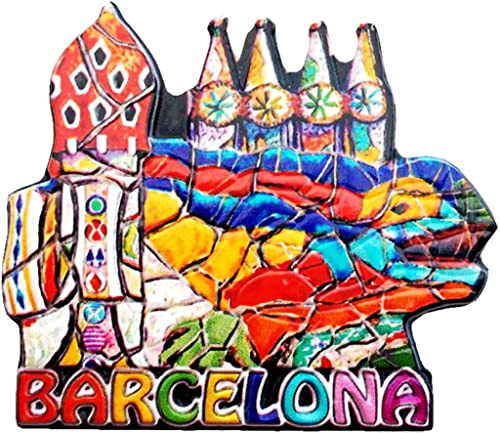 Guell Park Barcelona Spanien Magnet Kühlschrank Kühlschrank Magnet Dekoration Aufkleber Souvenir Harz Handwerk Küche Whiteboard