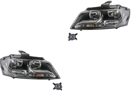 Johns, Scheinwerfer Satz Halogen passend für Audi A3 8P 08/08-08/12 H7 H7 L+R + Nebels.