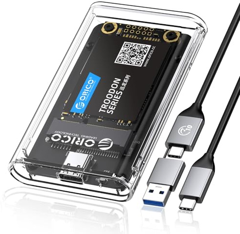 ORICO mSATA SSD Adapter 5 Gbit/s, Werkzeugfreies mSATA auf USB 3.0 Gehäuse für 3050 SSD, mit USB Kabel, 2 TB Max-TC10
