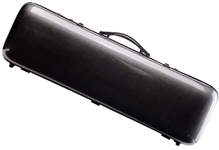 Fachmann Geigenkoffer Schwarzer Rechteckiger 4/4-Größen-Violinenkoffer Tragbarer Composite-Carbon-Faser-leichter Harter Violinenkoffer Geigenkoffer