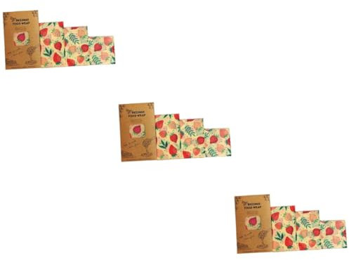 TOPBATHY 9 Stk Bienenwachspapier frittierte Hühnchen-Wraps nachhaltige Produkte broilking roast Geschenkpapier lebensmittel Bienenwachstücher zum Verpacken kuchen verpackungspapiere vegan