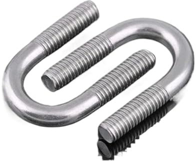 HTFKFW U-Bolzen Edelstahlverschluss, 5 Stück M6 Standard 304 Edelstahl U-Typ Karte U-Typ Schraube U-förmige Rohrklemme Reitreifen zur Befestigung(Size:M6*22)