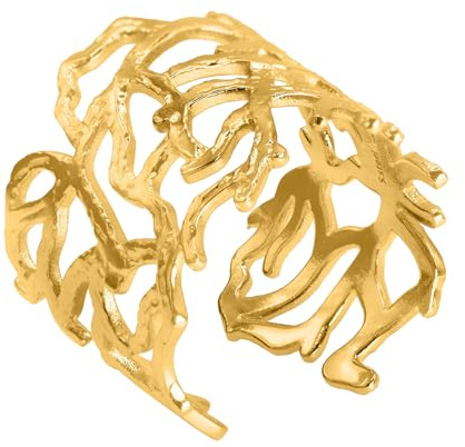 Heideman Ringe Damen aus Edelstahl silber gold farbend poliert Damenring für Frauen