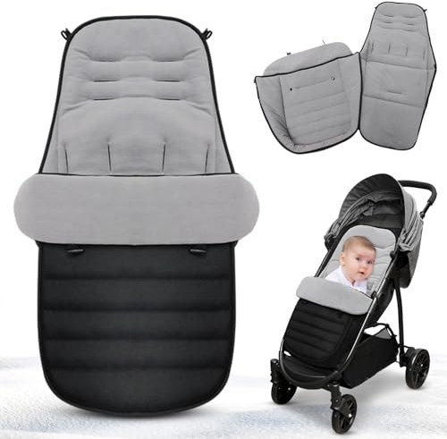 Fußsack buggy, fußsack kinderwagen, winterfußsack buggy, fußsack kinderwagen winter, mit Reißverschluss, Abnehmbar, Thermo-Fleece Fusssack, Fusssack Kinderwagen Baby Passend für alle Kinderwagen