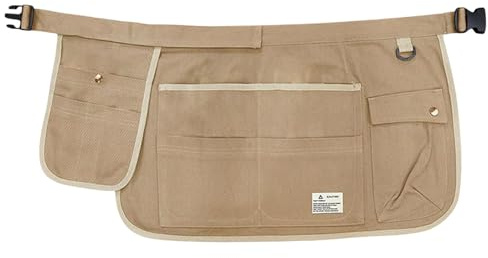 Garden tool belt, garden belt, waterproof belt apron, tool belt bag with multiple pockets, work apron for and construction workers, adjustable belt bag made of