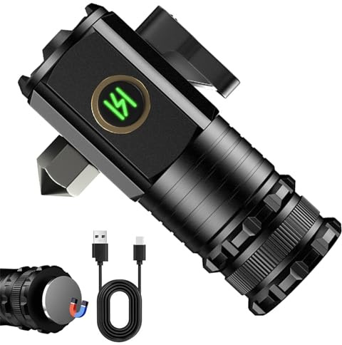 Magnolight,Magnolight Flashlight, Magnetische Mini Taschenlampe, wiederaufladbare Mini-Taschenlampe mit Magnet, LED Taschenlampe Extrem Hell, Wasserdichte Taschenlampe für Wandern Camping Outdoor (B)