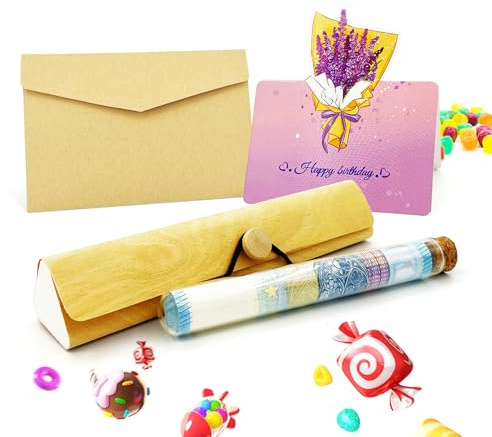 Geldgeschenke Geburtstag Verpackung Kleiner Wunscherfüller - Geburtstagskarte Geldgeschenk 3D Pop-Up Blumenkarte Grußkarte Lustige Mystery Box Personalisierte Geschenke Happy Birthday Geburtstagsdeko