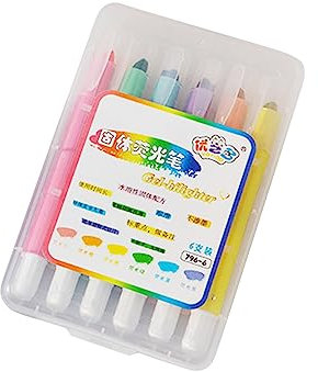 ZEPFJHE Bibel-Textmarker-Set, 6/12 Farben, für gleichmäßiges Markieren, für Büro und Schule, Studenten, Arbeiter, schnell trocknender Textmarker