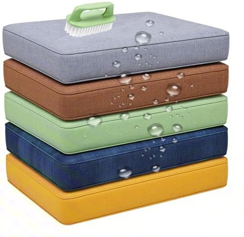 Sitzkissen Bank Innen, Gartenbank Auflage, Bankkissen Nach Maß, Outdoor Stuhlkissen Wetterfest, rutschfeste Wasserfestes FüR Eckbank, StüHle, Fensterbank Und Hocker (Dicke 12CM)