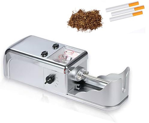 MObyat Machine À Rouler Les Cigarettes Automatique Portable, Petite Machine Rouler Les Cigarettes Manuelle avec Broyeur, Étanchéité Réglable À 5 Niveaux/libération Fumée 2s/diamètre : 5,5/6,5/8 Mm