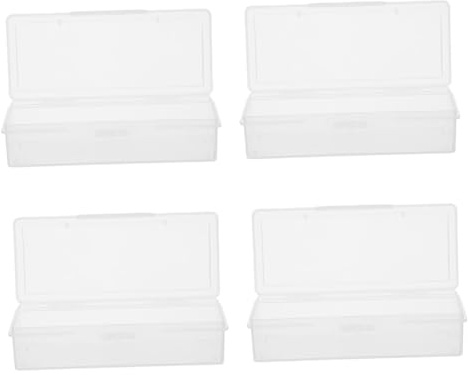 iplusmile 4 piezas Contenedor Transparente para Bastoncillos Algodón Portátil Caja Organizadora Multipropósito para Hisopos Bolas Algodón y Palillos Diseño Compacto para Viaje