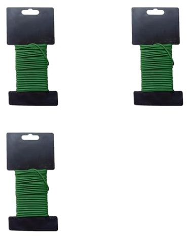 Bridas para plantas de 2,5 mm x 10 m, alambre verde, encuadernación gruesa para atar rosas trepadoras