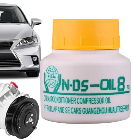 Huile de compresseur d'air | Fluide Frigorigène Étanche Anti-Fuite | Huile de compresseur de climatisation à réduction de bruit | pour SUV, camion, berline, pick-up, congélateur, réfrigérateur,