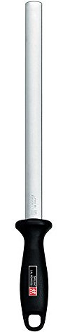 ZWILLING Accessories Diamond Sharpening Steel, 12-inch, Black/Stainless Steel