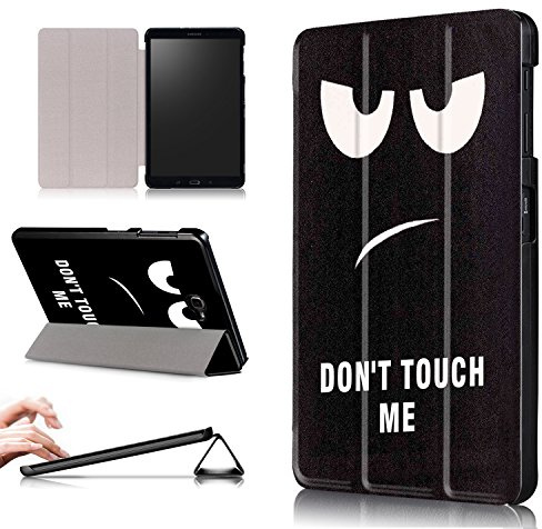 Xuanbeier Ultradünne Hülle Kompatibel mit Samsung Galaxy Tab A 10.1 2016 SM-T580/T585 (A6) Tablette Schutzhülle mit Ständer und Auto Schlaf/Wachen Funktion,Don't Touch me