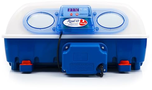 Borotto Real 49 Plus | Incubadora de Huevos Automática Profesional para 49 Huevos o 196 Pequeños con Volteador Huevos Automático, Control Temperatura y Sistema Antibacteriano Biomaster®| Made in Italy
