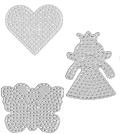 MAXI Perlen - Stiftplatte Herz, Schmetterling und Prinzessin