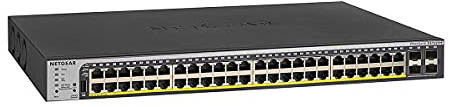 NETGEAR 52-Port PoE Gigabit Ethernet Smart Switch (GS752TPP) - Managed, Optional Insight Cloud Management, 48 x PoE+ @ 760W, 4 x 1G SFP, Desktop or Rackmount and Limited Lifetime Protection