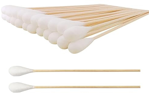 6 Inch Long Cotton Swabs (Large Size) 200pcs for Pets, Gun Cleaning or Makeup
