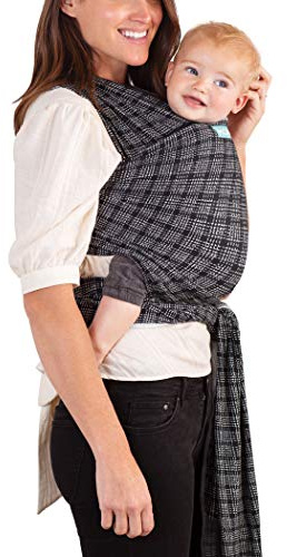 Moby Evolution Baby Wrap Carrier for Newborn to Toddler, Baby Sling from Birth, One Size Fits All, Breathable Stretchy Made from 70% Viscose 30% Cotton, Unisex