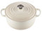 Le Creuset Evolution Cocotte de hierro fundido con tapa, Redonda, Pomo de acero inoxidable, ⌀ 22 cm, 3,3 L, Beige Merengue,21177227164430