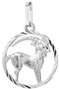 NKlaus Capricorne Signe astrologique Argent massif 925 15mm Pendentif Horoscope Zodiaque 9170