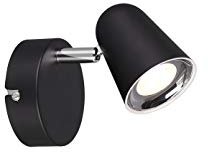 Reality Leuchten LED Wandspot Toulouse R82121132, Kunststoff schwarz matt, inkl. 3.5 Watt LED