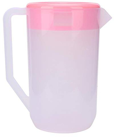 Ichiias Bouteille d'eau 4000 ml grande capacité réutilisable non toxique en plastique pot de bouilloire froide(Rose)