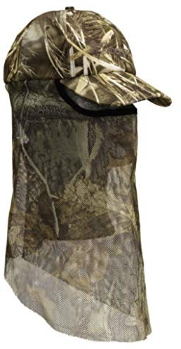 Pinewood Unisex Jagdkappe Baseball Cap mit Mosquito- BZW. Tarnnetz in Max 5 Camouflage