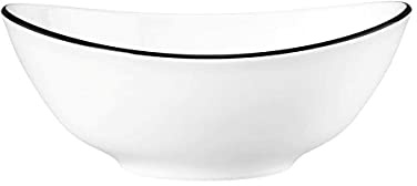 Seltmann 001.758866 Modern Life Black Line Suppenschale, Oval, 16cm Größe, 4 Stück