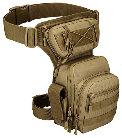 YFNT Taktische Beintasche Sport Militarische Hufttasche wasserdichte Gurteltasche MOLLE Tropfen Beinbeutel fur Radfahren Wandern Klettern