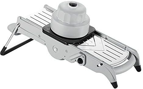 Dongzhi Gemüsehobel aus Edelstahl Profi - Multifunktionaler Gemüse- -Schneideknopf für and Dice Küchenzubehör - Gemüseschneider Obstwaffel Küchenzwiebel-Kartoffelschneider (Grau)