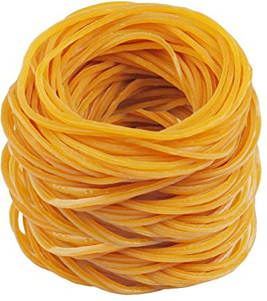 600 PCS Elastic Bands, Yellow Strong Rubber Bands Size 38mm High Elasticity Rubber Bands for Pens Paper Office Home School Supplies