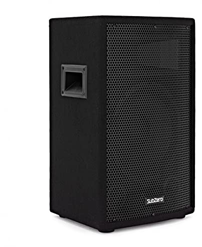 SubZero 10 Inch Active PA Speaker C10A - Class D - 250W RMS | Punchy Portable 10-Inch Active PA, Long-Throw Woofer and Piezo Tweeter, Intuitive Mixer with 3-Band EQ, Lightweight Rugged