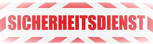 INDIGOS UG - Magnetschild Auto SICHERHEITSDIENST mit Rahmen 30 x 8 cm reflektierend - Magnetfolie LKW Truck Transporter Baustellenfahrzeug Firmenwagen - flexibel abnehmbar, wetterfest