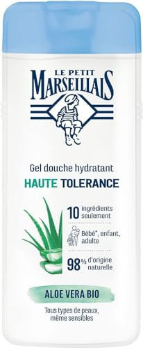 Le Petit Marseillais, Feuchtigkeitsspendendes Duschgel mit Bio-Aloe Vera (400 ml-Flasche), 98% natürliche Inhaltsstoffe, für alle Hauttypen, auch empfindliche Haut