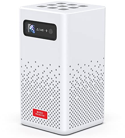 Mini Proyector DLP con Sistema Operativo Android 9.0, Películas 4k Compatibles con Full HD 1080P, WiFi Y Bluetooth, Brillo ANSI 280, Pantalla Máxima De 150 Pulgadas, Cine En Casa Al Aire Libre