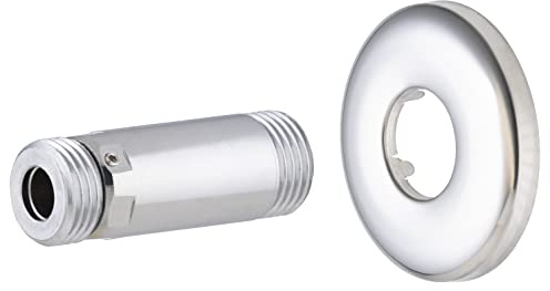 Raccord d'adaptation telescopique mâle - femelle 15x21 (1/2) + rosace chromée pour raccordement robinet de radiateur NOYON & THIEBAULT